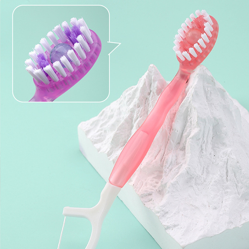 Mini Toothbrush 5 in 1 Tool (Toothpaste + Floss + Pick + Tongue Scraper) Portable Travel Set-24PCS