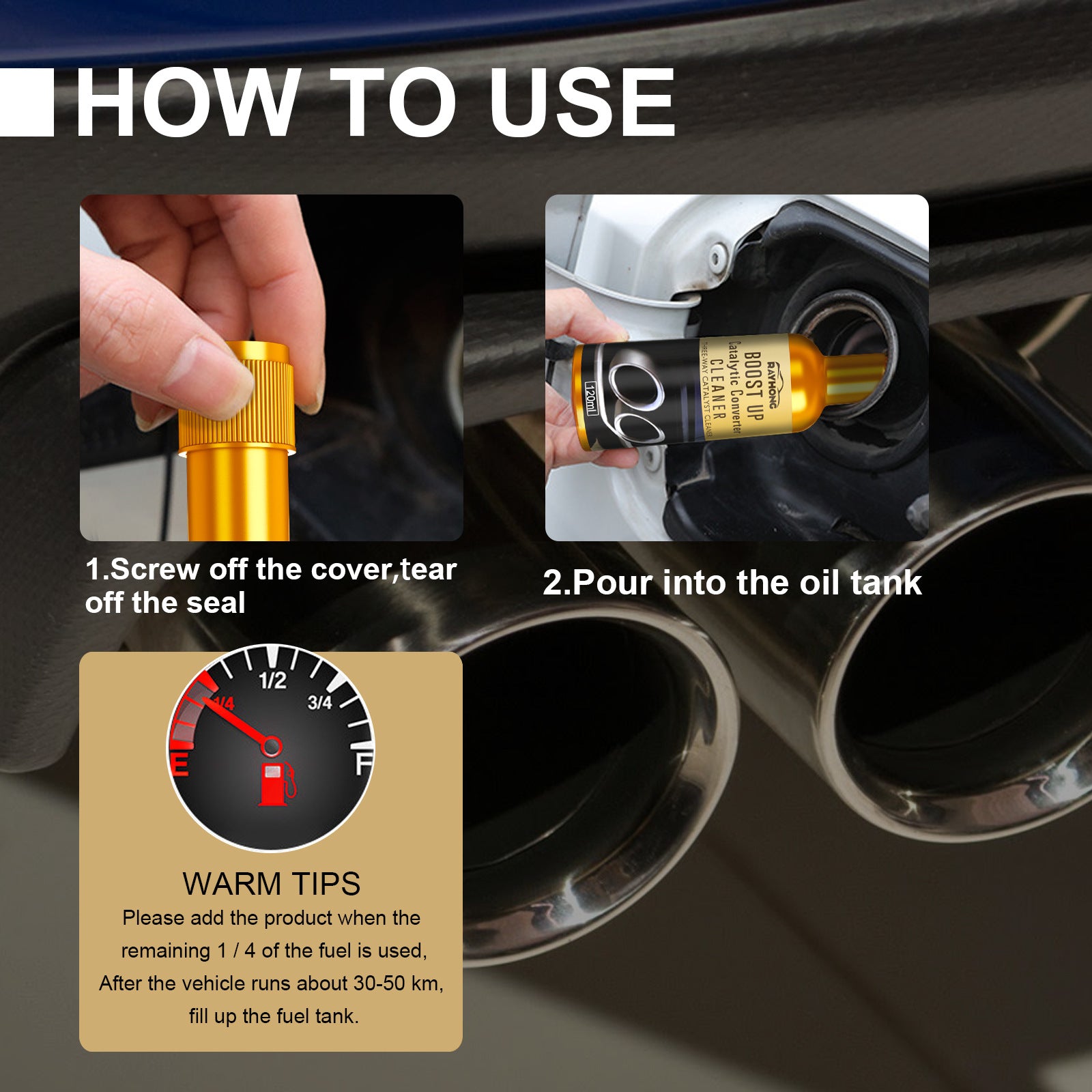 RAYHONG Boost Up Catalytic Converter Cleaner