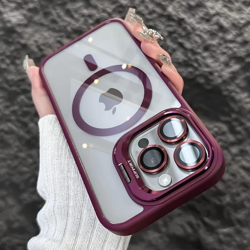 Shockproof mag safe Case for iPhone 16 pro max 15 14 camera lens cover