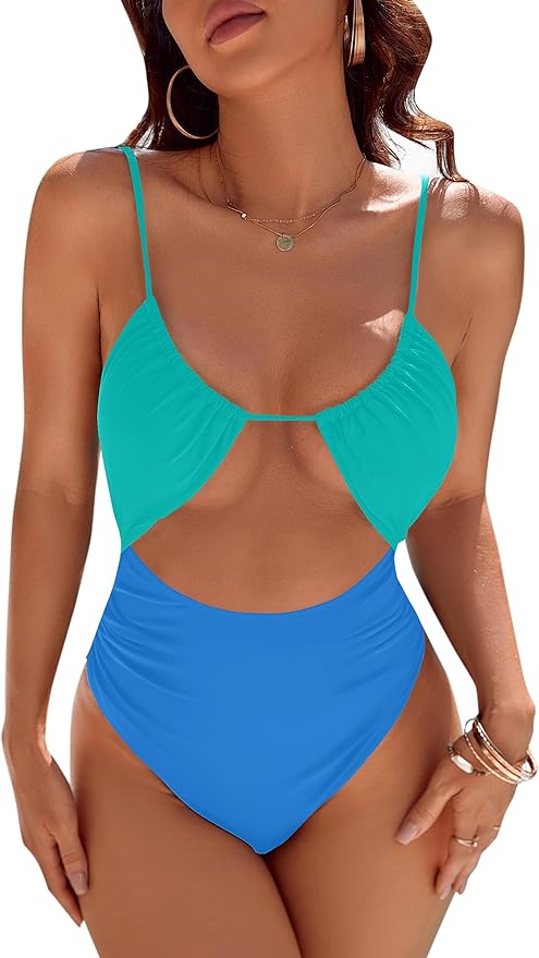 Blooming Jelly Womens One Piece Swimsuit Tummy Control Bathing Suit Sexy Flattering Cheeky High Cut Out Cute Ladies Swimwear（Free shipping🔥 Cash on Delivery (COD) supported💵）