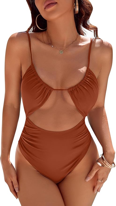 Blooming Jelly Womens One Piece Swimsuit Tummy Control Bathing Suit Sexy Flattering Cheeky High Cut Out Cute Ladies Swimwear（Free shipping🔥 Cash on Delivery (COD) supported💵）