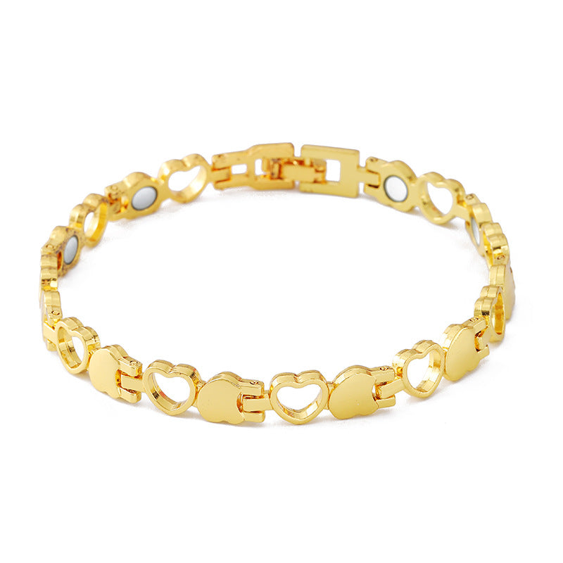 Cordate Ion Lymphatic Therapeutic Titanium Bracelet