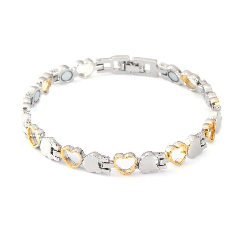 Cordate Ion Lymphatic Therapeutic Titanium Bracelet