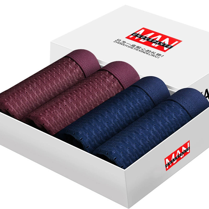 Bamboo Fibre Boxer Shorts - For All-day Comfort（4 PCS）