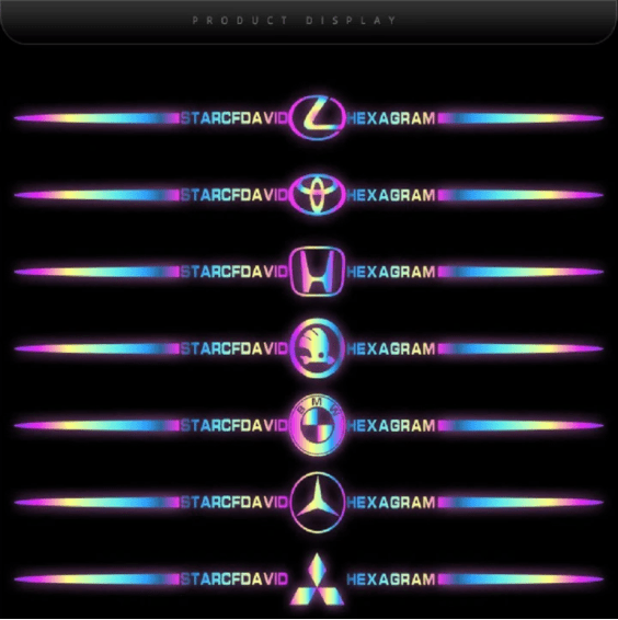 3D Colorful laser reflective car sticker 10PCS (Free Shipping🔥 Cash on Delivery (COD) supported💵)